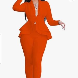 Orange 2 piece set Sz XL